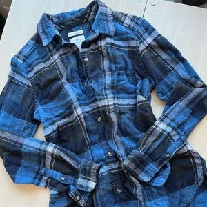 American Eagle Soft Plaid Top